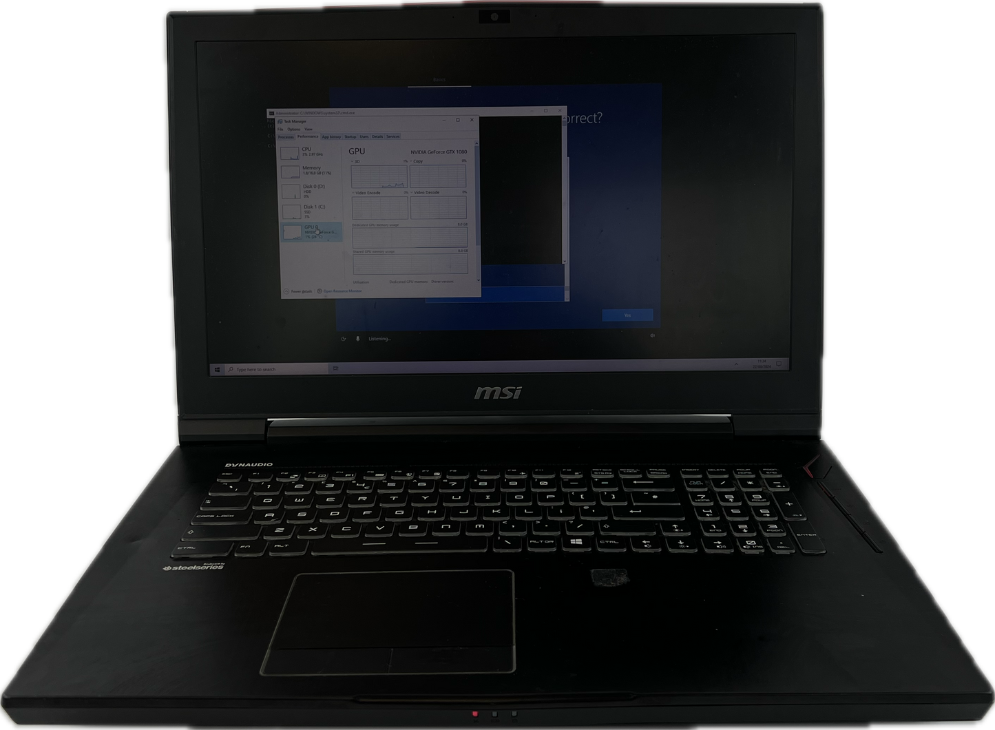 MSI GT73VR Gaming Laptop GTX 1080 i7 7700HQ 16gb DDR4